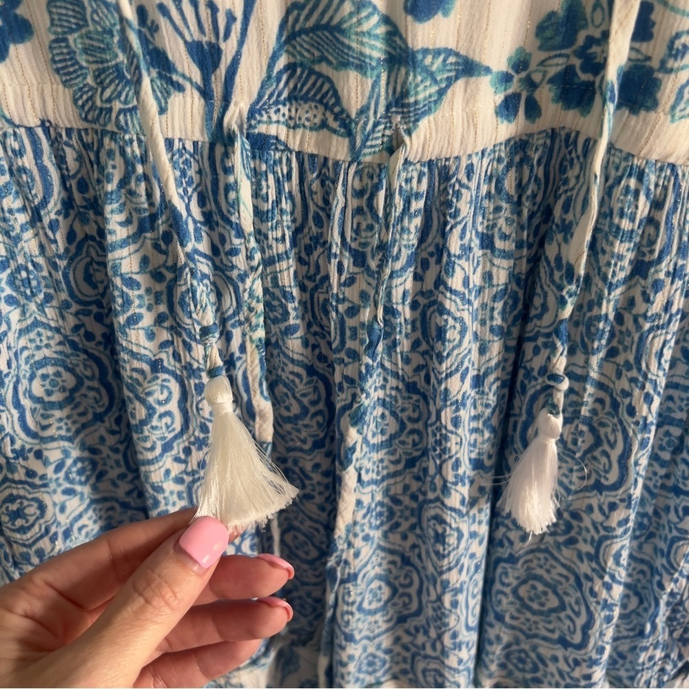 House of Harlow 1960 Blue White Floral Dress - Picture 3 of 4
